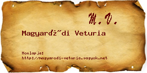 Magyaródi Veturia névjegykártya